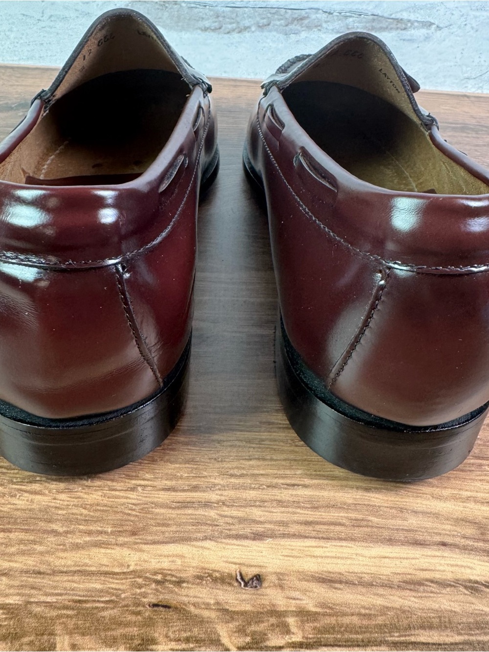 G.H. Bass Layton Burgundy Kiltie Tassel Loafer 12 3E New In Box-never worn. - Picture 5 of 11